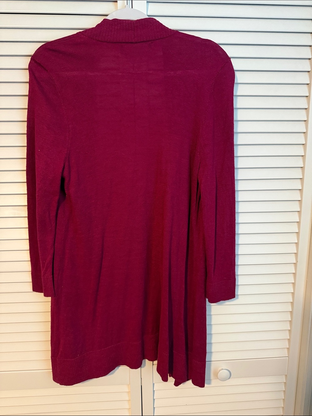 Kasper Open-Front Cardigan in Berry Pink - Picture 2 of 11